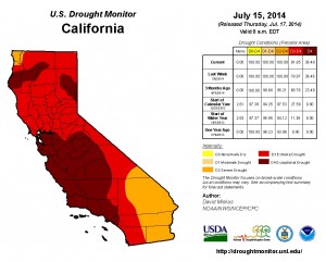 CA drought map